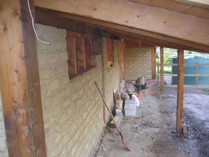 mudbrick verandah