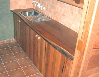 kitchen bench and tiles