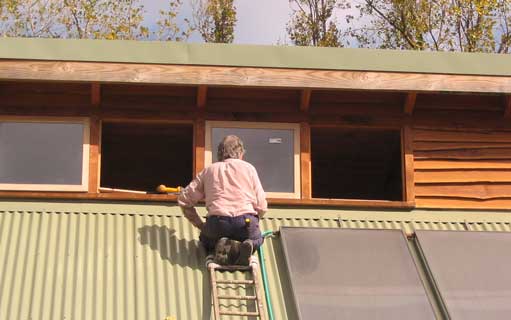 jonni installing clerestory windows