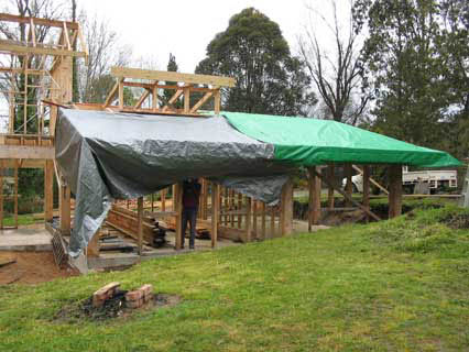 tarps on roof