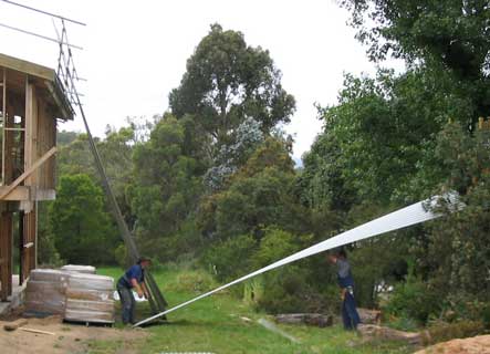putting up the sheets