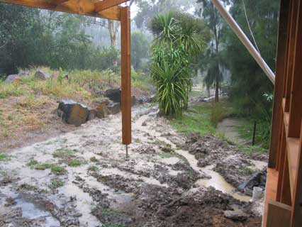 pouring rain